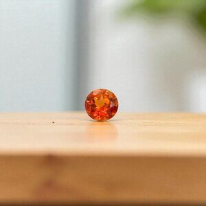 1.12 carat Round Lab Grown Orange Sapphire - Live Show Listing